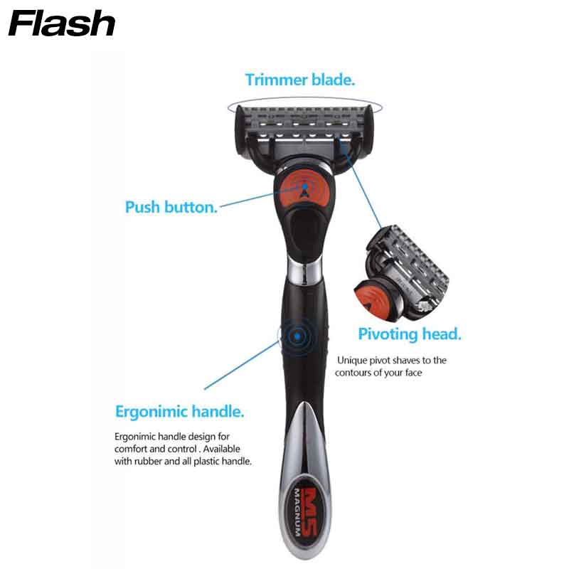 High Quality 5 Blade System Razor High Quality Extra Sharp German Made Blades