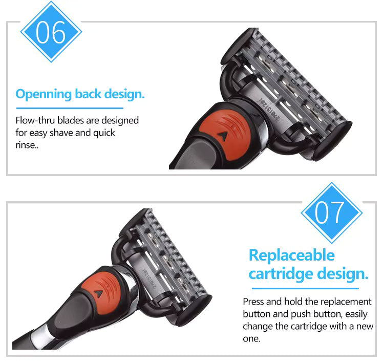 High Quality 5 Blade System Razor High Quality Extra Sharp German Made Blades