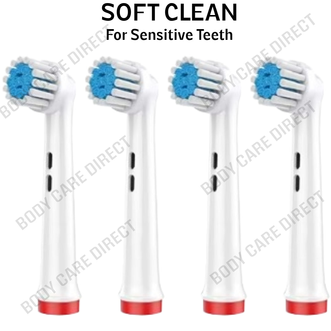 Electric Toothbrush Heads Replacement Compatible With Oral-B Braun Models (SOFT CLEAN)