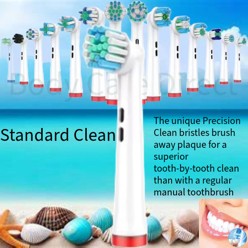 Electric Toothbrush Heads Replacement Compatible With Oral-B Braun Models STANDARD CLEAN