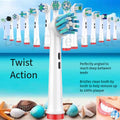 Electric Toothbrush Heads Replacement Compatible With Oral-B Braun Models (TWIST ACTION)